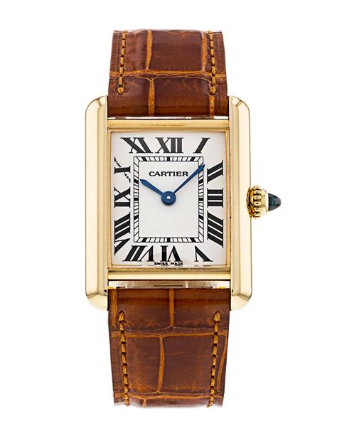 cartier tank louis pink gold|pre owned cartier tank watches.